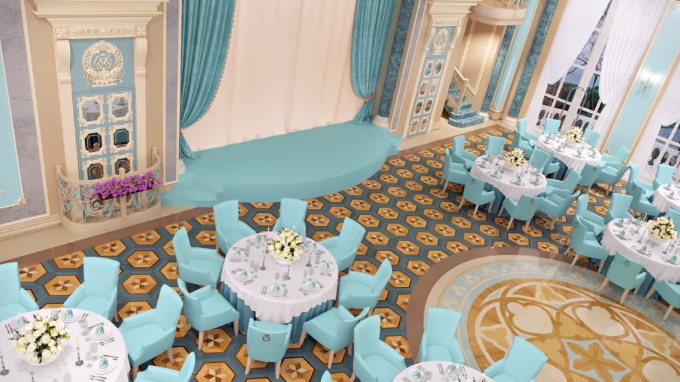 ПРОЕКТ - итальянский павильон , чАСТНЫЙ банкетный зал НА 150 ЧЕЛ