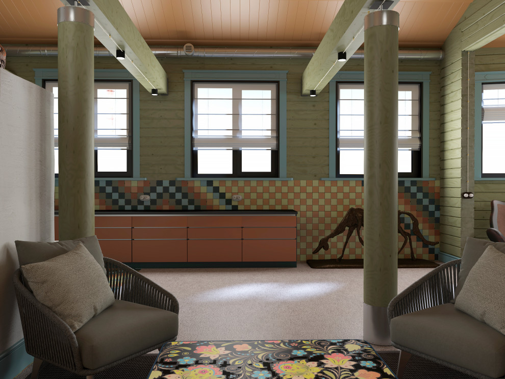 Летняя кухня из клееного бруса