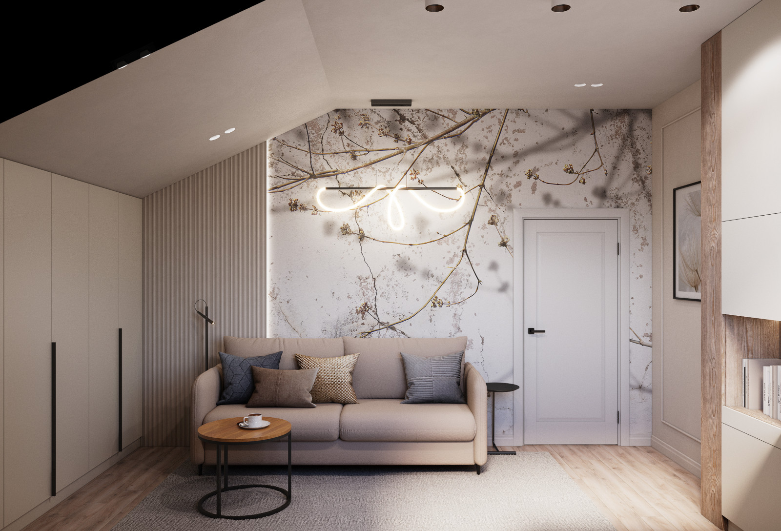 Кабинет с раскладным диваном для гостей