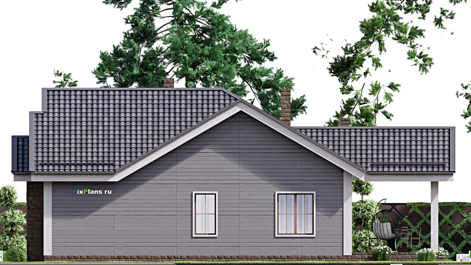 Проект одноэтажного дома 16х15м S150м2 F-16415