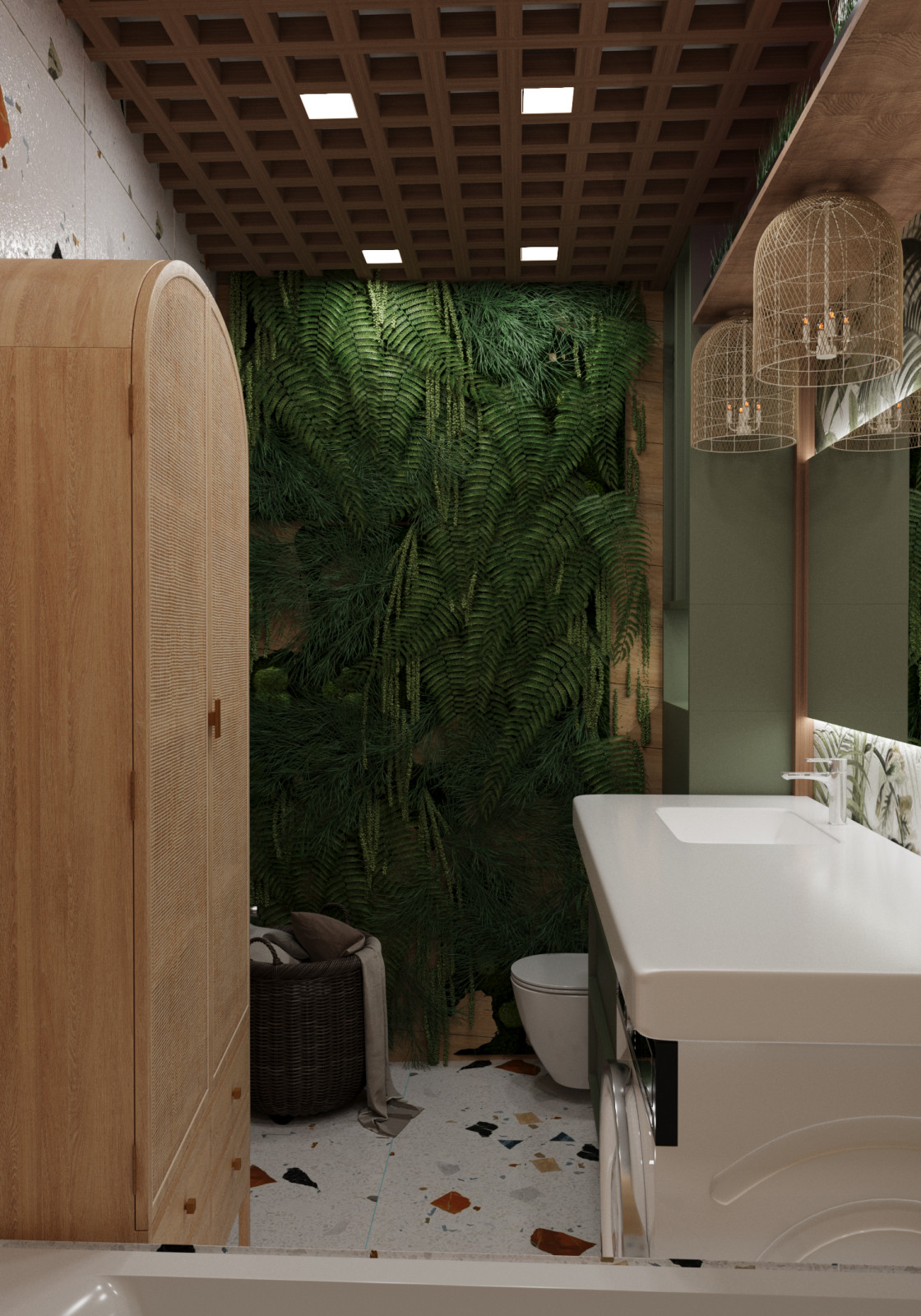 Санузел в эко стиле