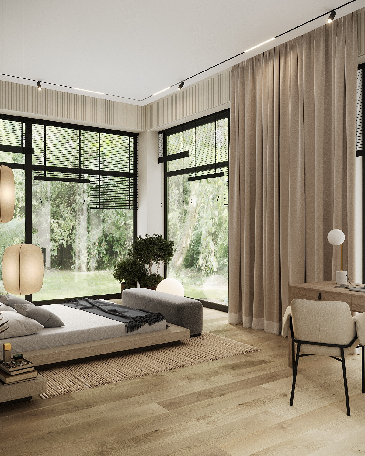 Современный одноэтажный дом площадью в 300 м.кв.