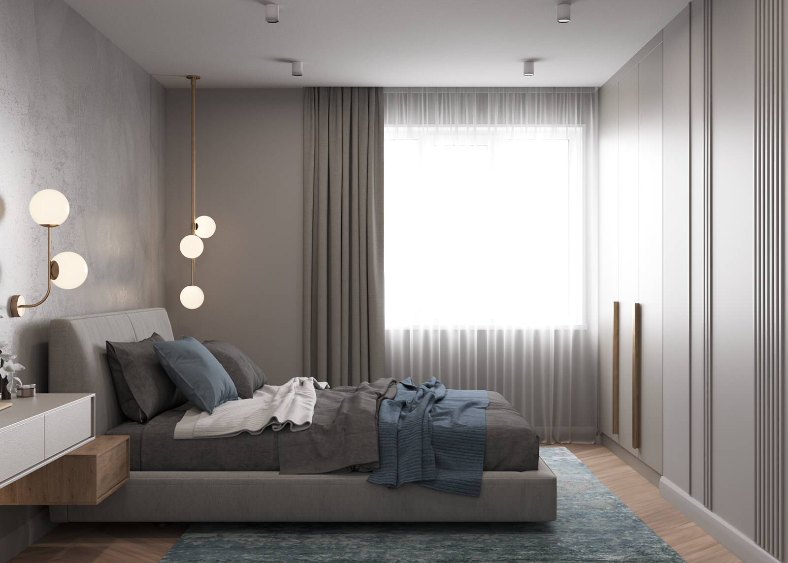 Проект спальни 16 м.кв.