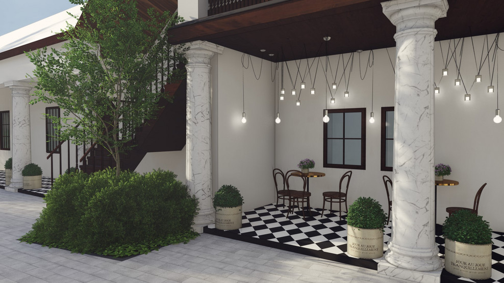 Летнее кафе на территории усадьбы Т. Рябининой