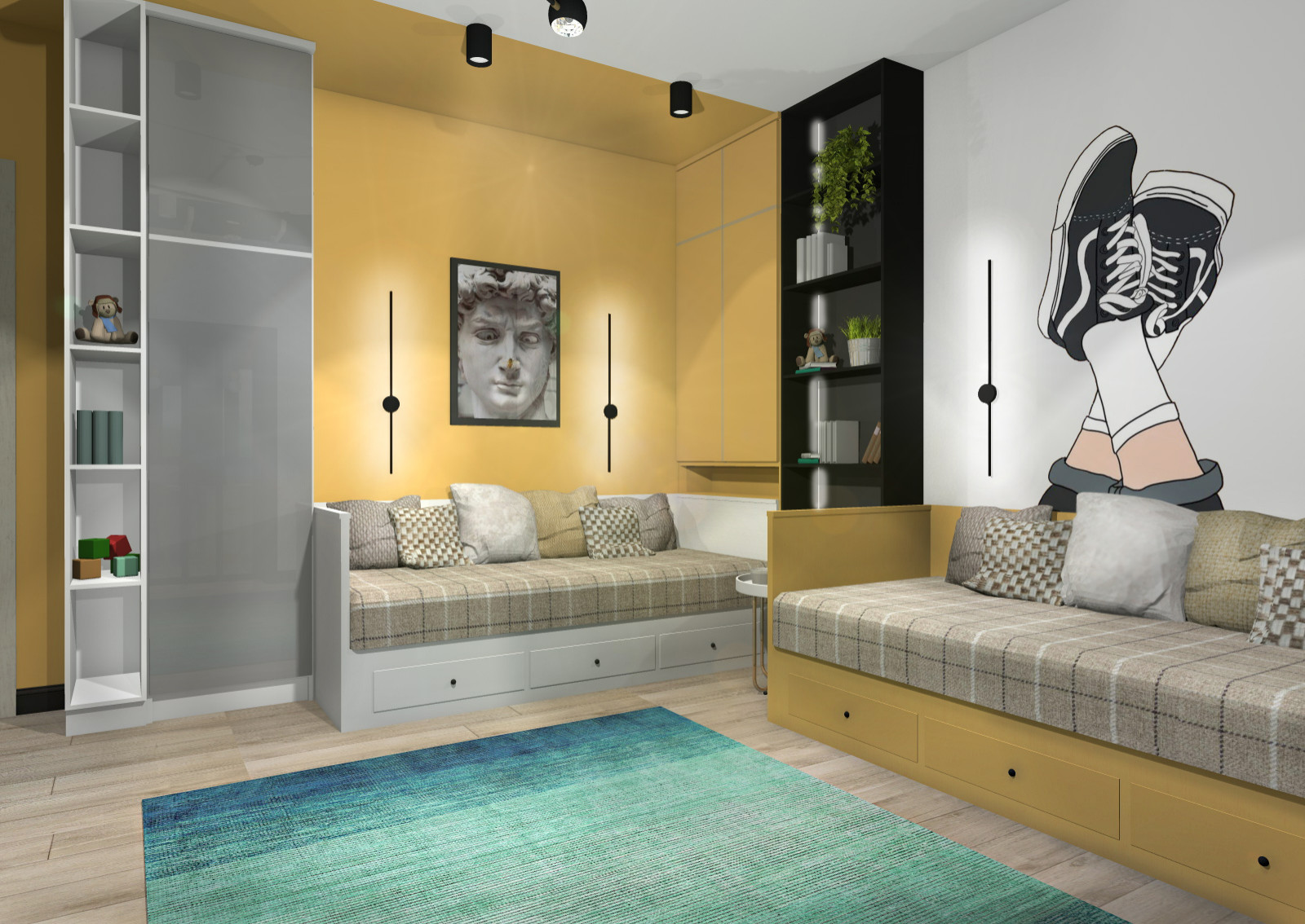 Солнечная детская для двух мальчишек