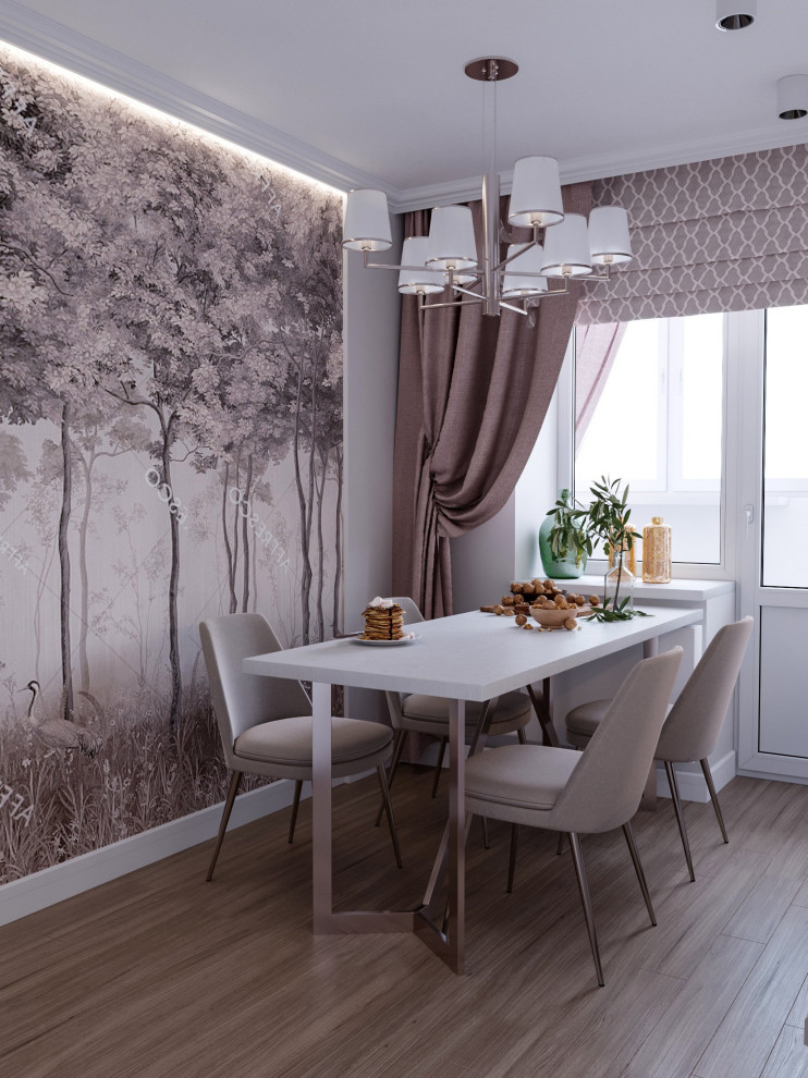 Дизайн проект квартиры "Пудра"