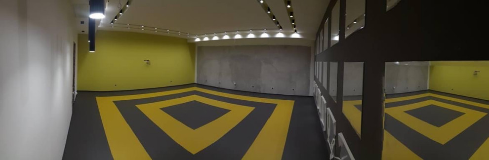 Обложка проекта: Полиуретановый наливной пол в спортзале частного дома