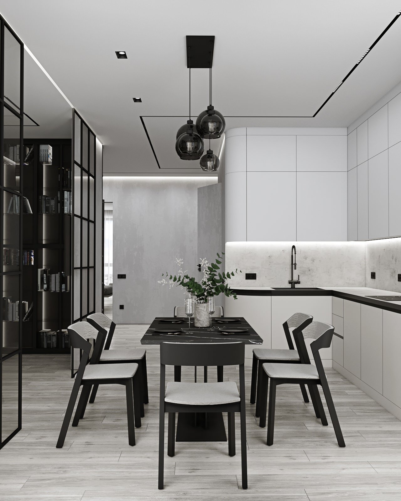 Дизайн Стильной Двухкомнатной Квартиры 74 м2 в жк Время в Москве