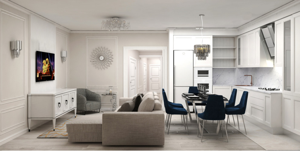 Обложка проекта: Гостиная-кухня