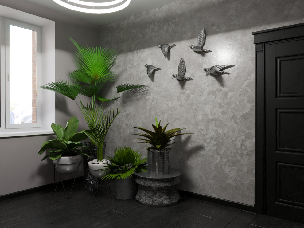 Холл 2 этажа с ботаническим садом