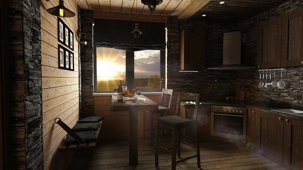 Кухня в банном домике