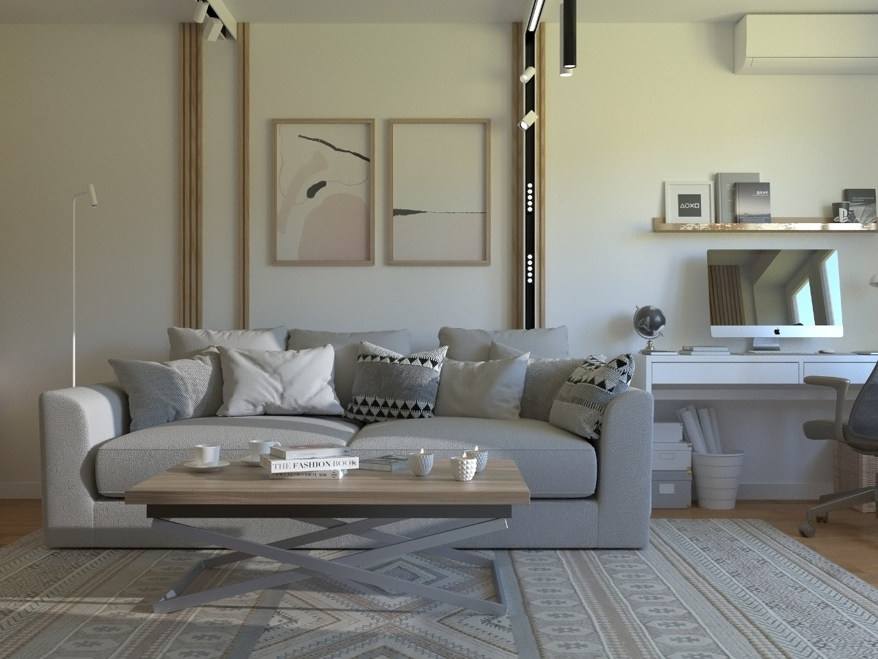 Гостиная в светлых тонах