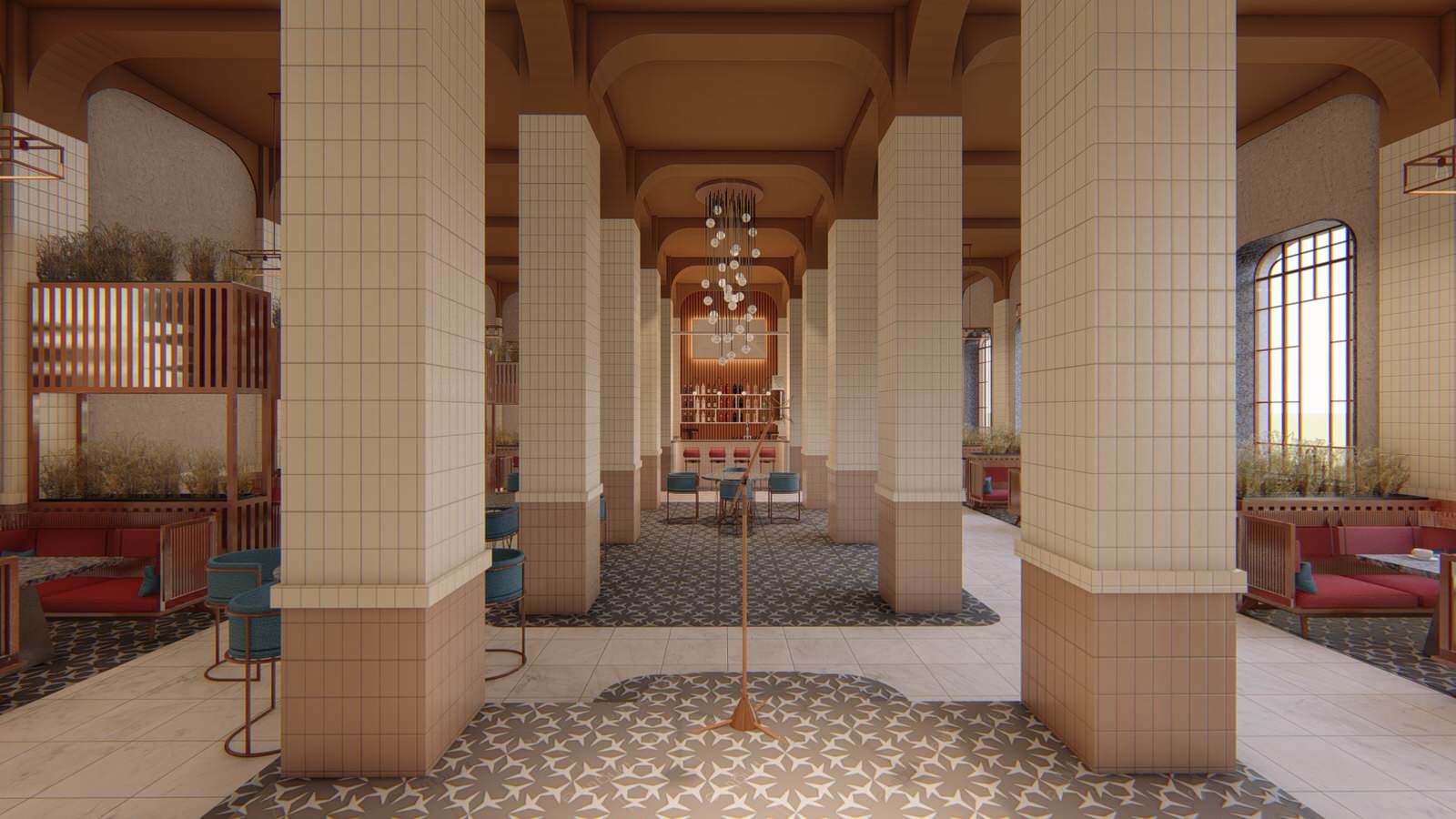 Проект ресторана в стиле ar deco