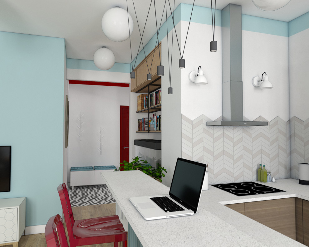 Интерьер с красными акцентами