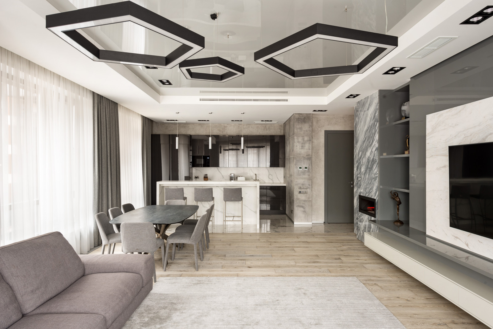 Интерьеры апартаментов в ЖК "Олимпийская РИВЬЕРА Новогорск"