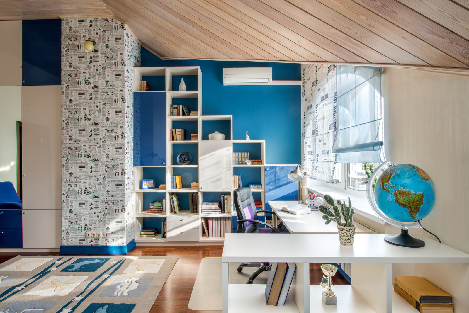 Мансарда. Новая комната для мальчика-подростка