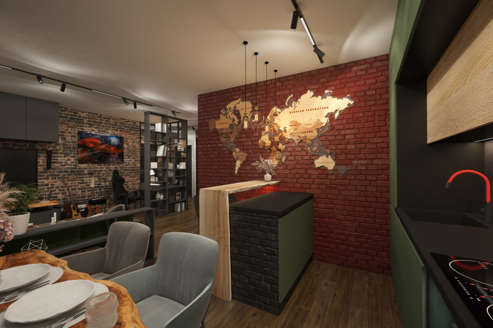 Квартира в стиле – барный лофт