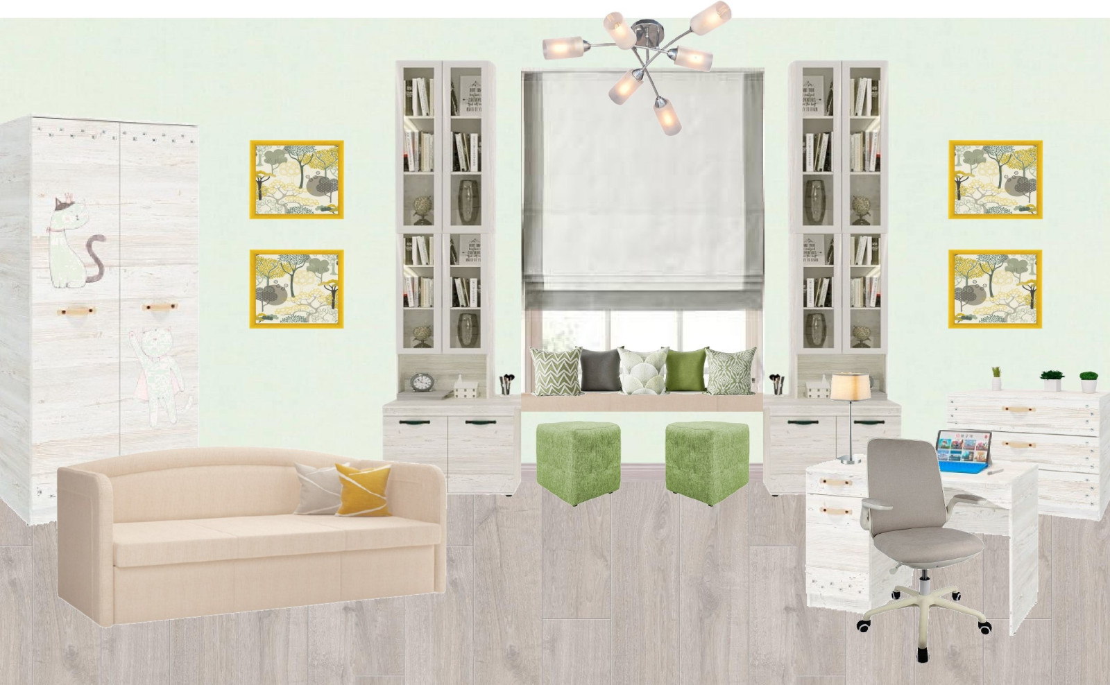 Коллаж детской Лизы, 11,8 кв. метров