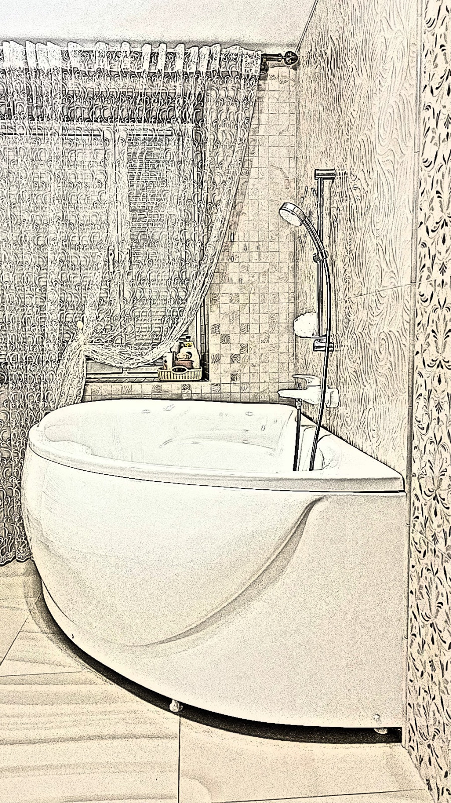 Обложка проекта: эскиз ванной комнаты