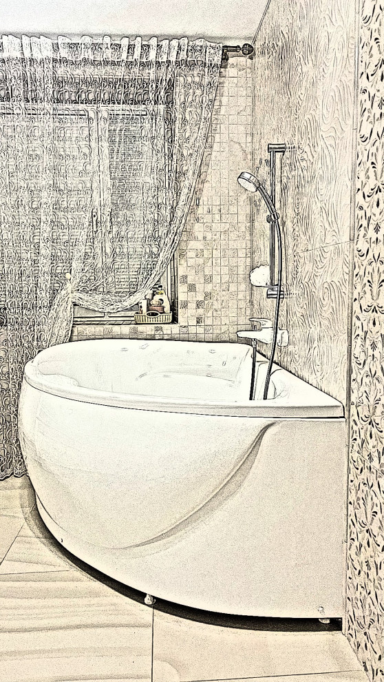 Обложка проекта: эскиз ванной комнаты
