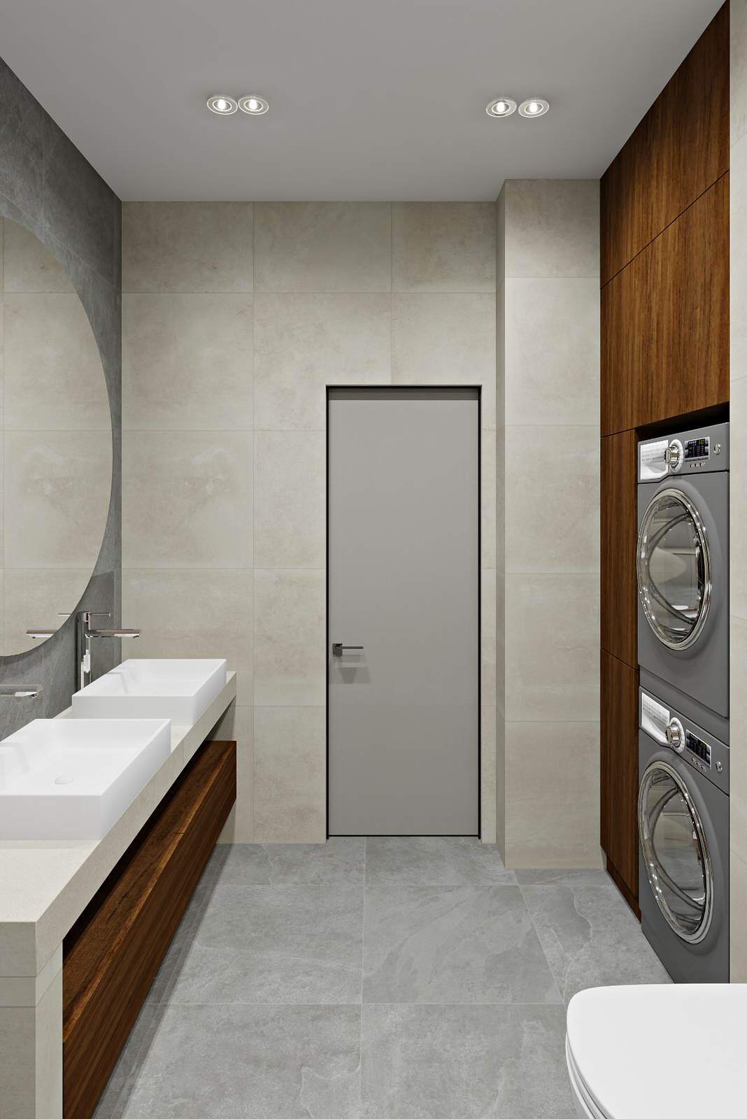 Санузел в стиле лофт