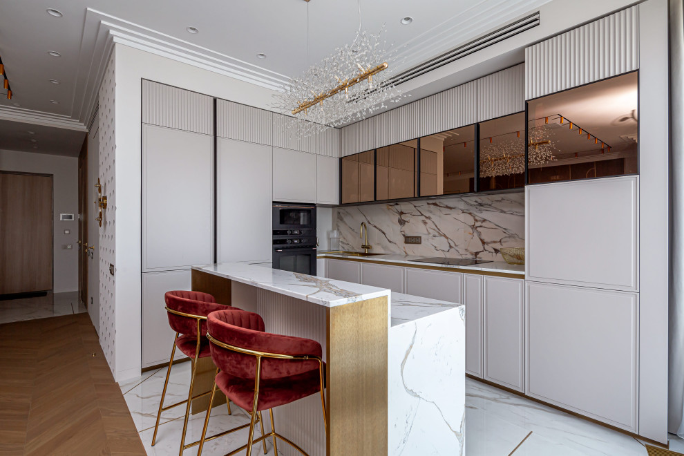 Реализованный дизайн проект четырехкомнатной квартиры 112 кв. м.