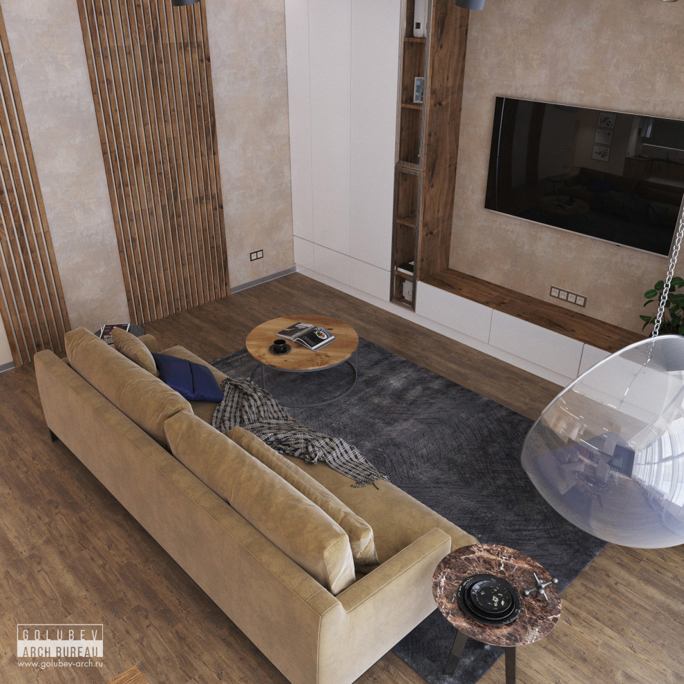 Дизайн интерьера с панорамным видом, г. Красноярск, 100 м2