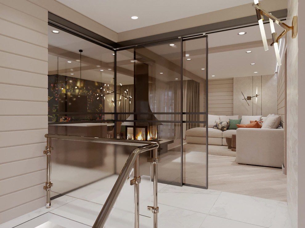 Проект коттеджа  с камином