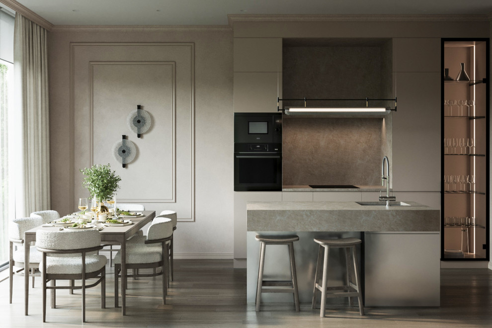 Кухня-гостиная в частном доме