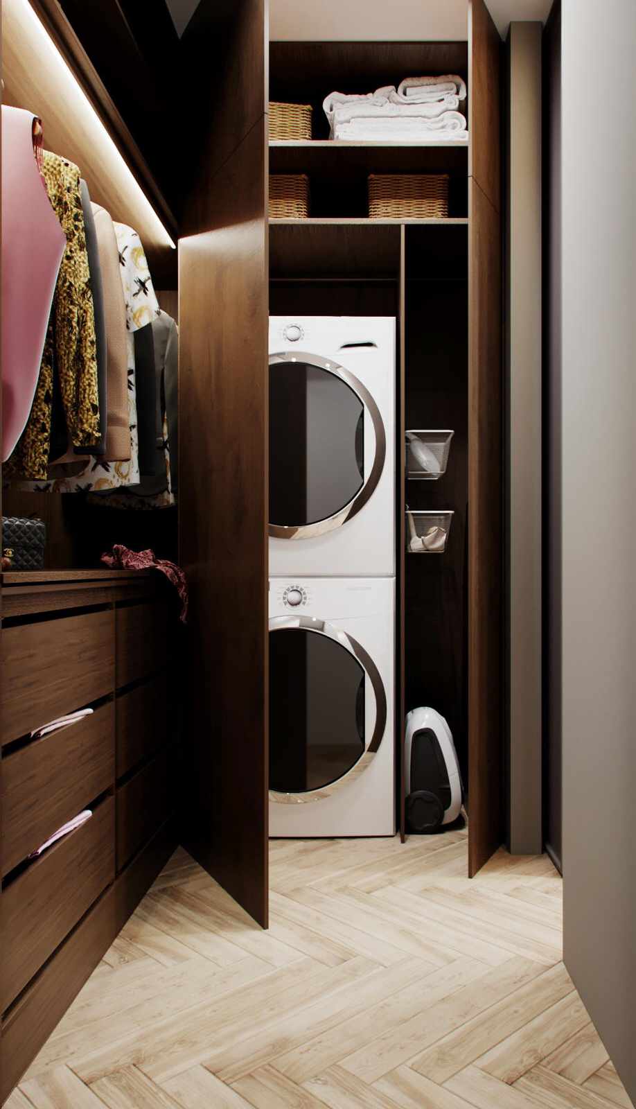 Обложка проекта: Cовременная квартира, дизайн интерьера в светло-темных тонах в ЖК "Георг Ландрин