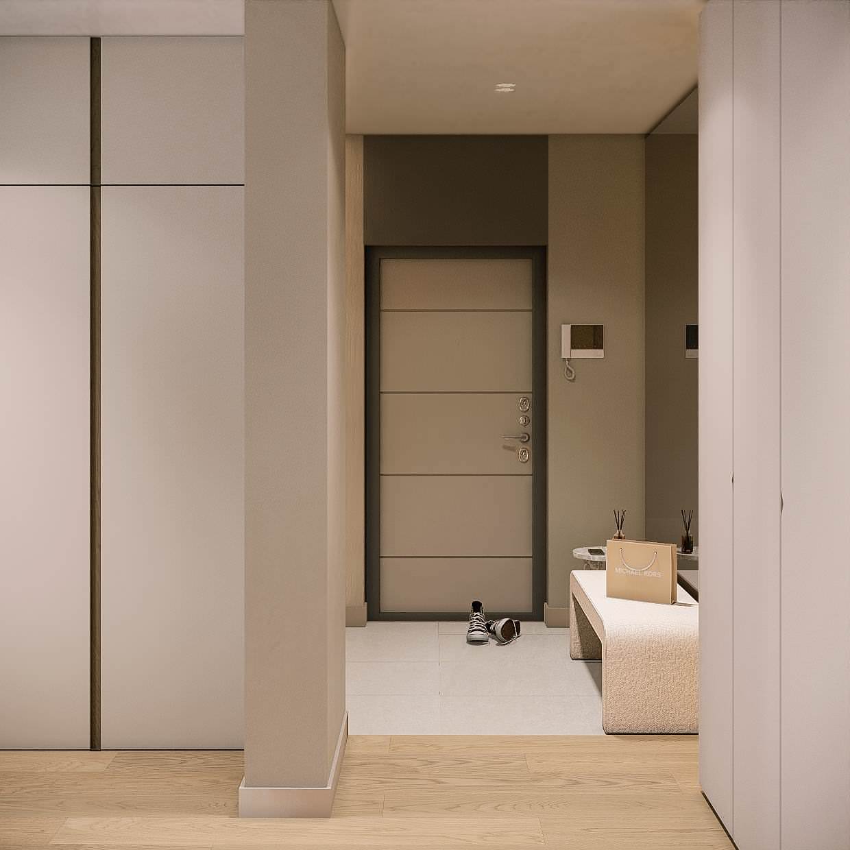 Минималистичная квартира в стиле джапанди, 100 м2