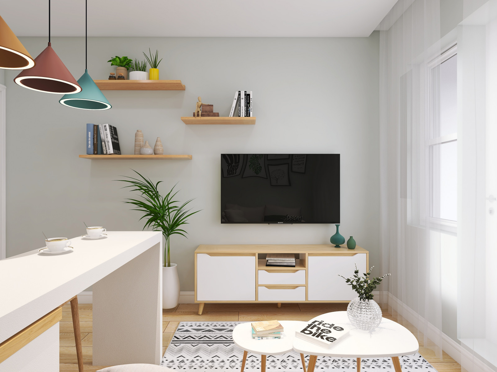 Студия в скандинавском стиле