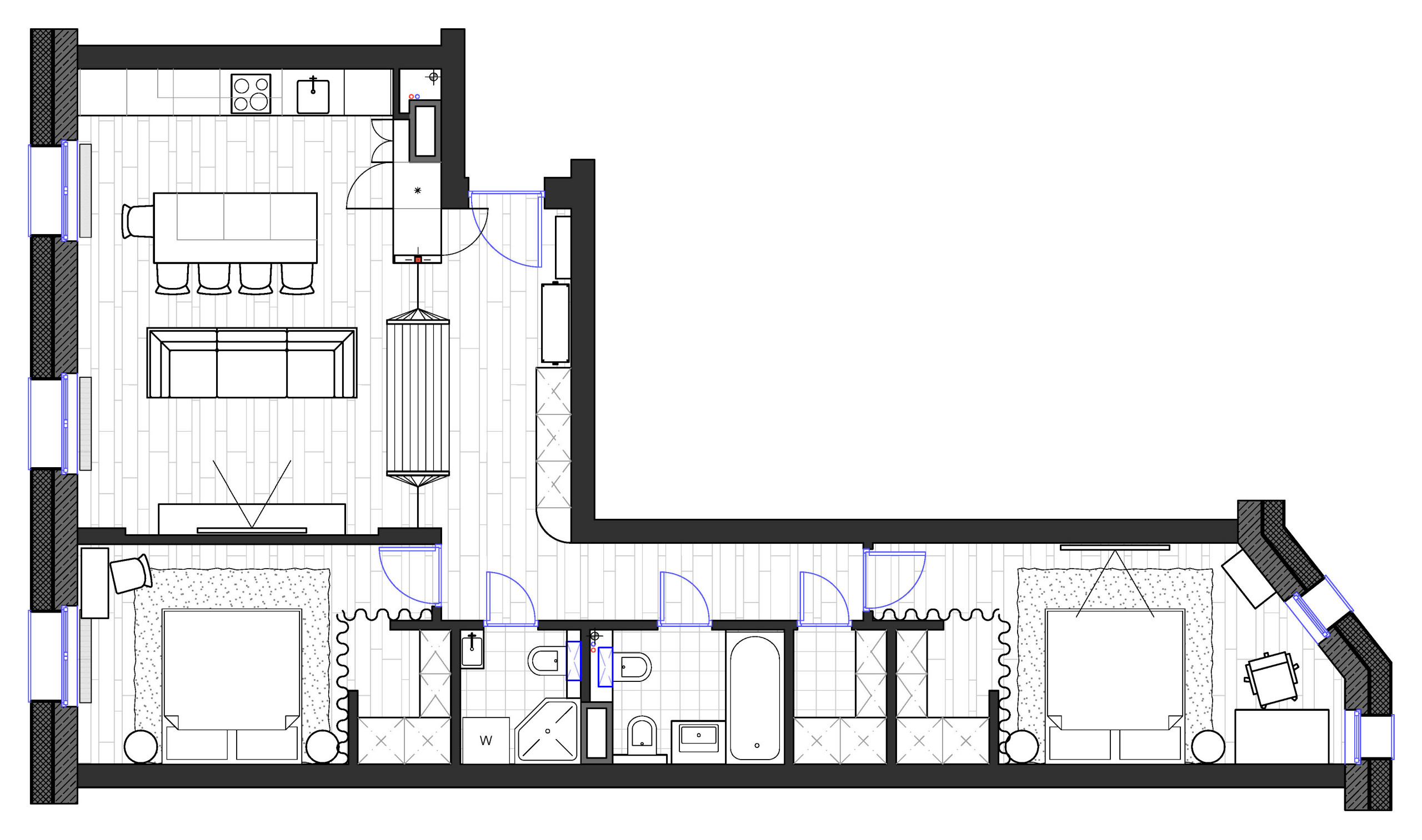 Houzz тур: Квартира в лососевых тонах для студентки