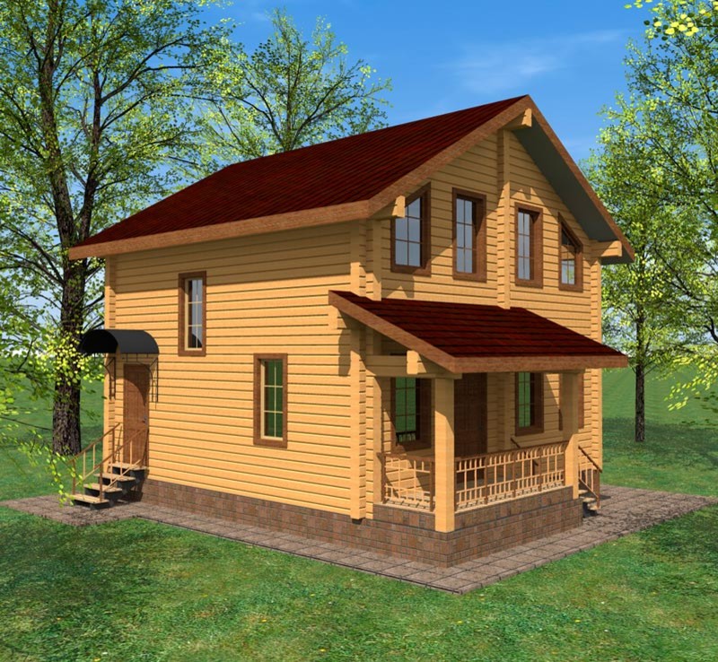 Обложка проекта: Проекты домов от 95 до 110 кв.м. из клееного бруса