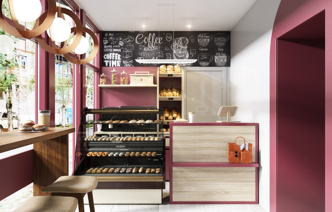 Дизайн-проект интерьера кафе-пекарни