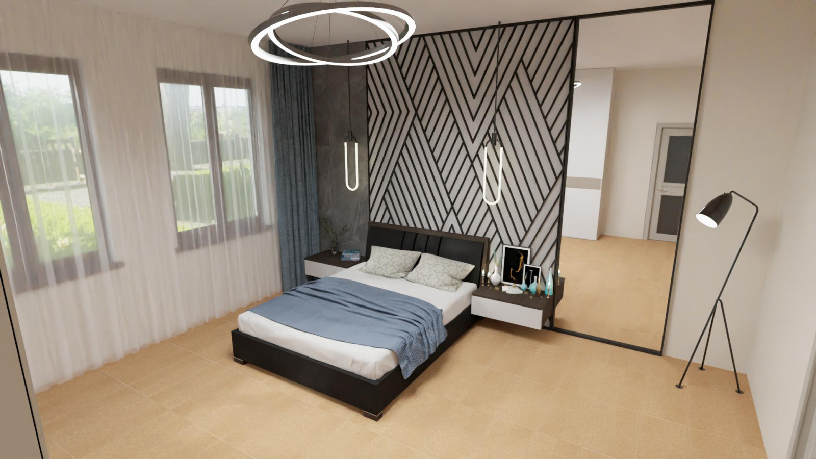 Большой зал в доме. Около 60 кв.м.