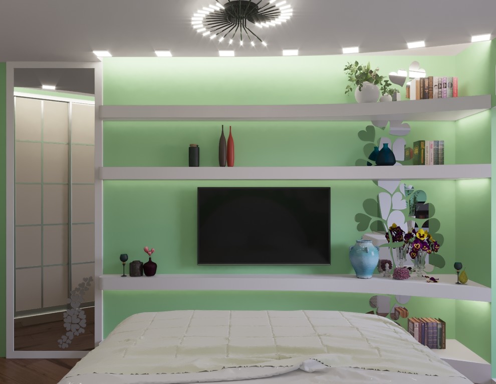 Экспресс-визуализация Спальня "Нежная Мята"