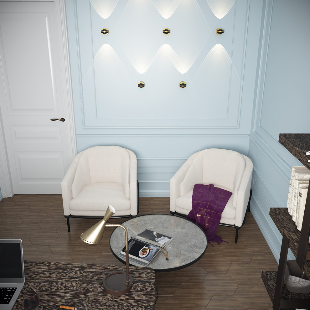 ЖК «Донской Олимп». Дизайн кабинета в парижском стиле