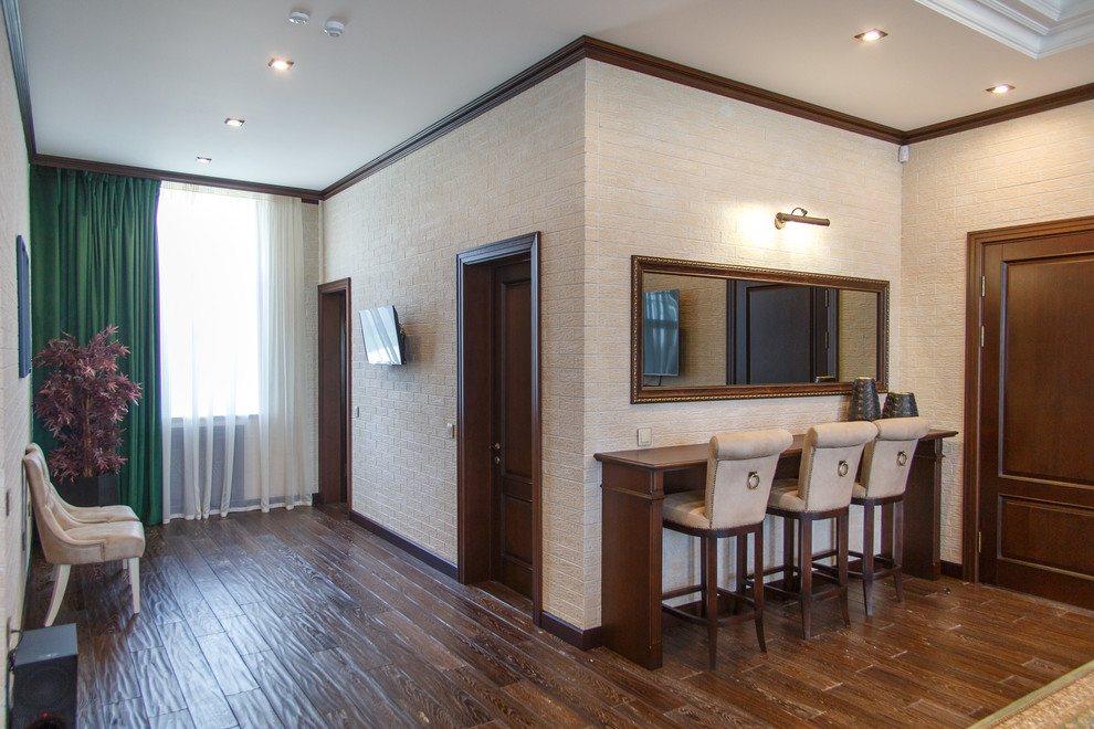 Интерьер загородного дома с двусветным пространством