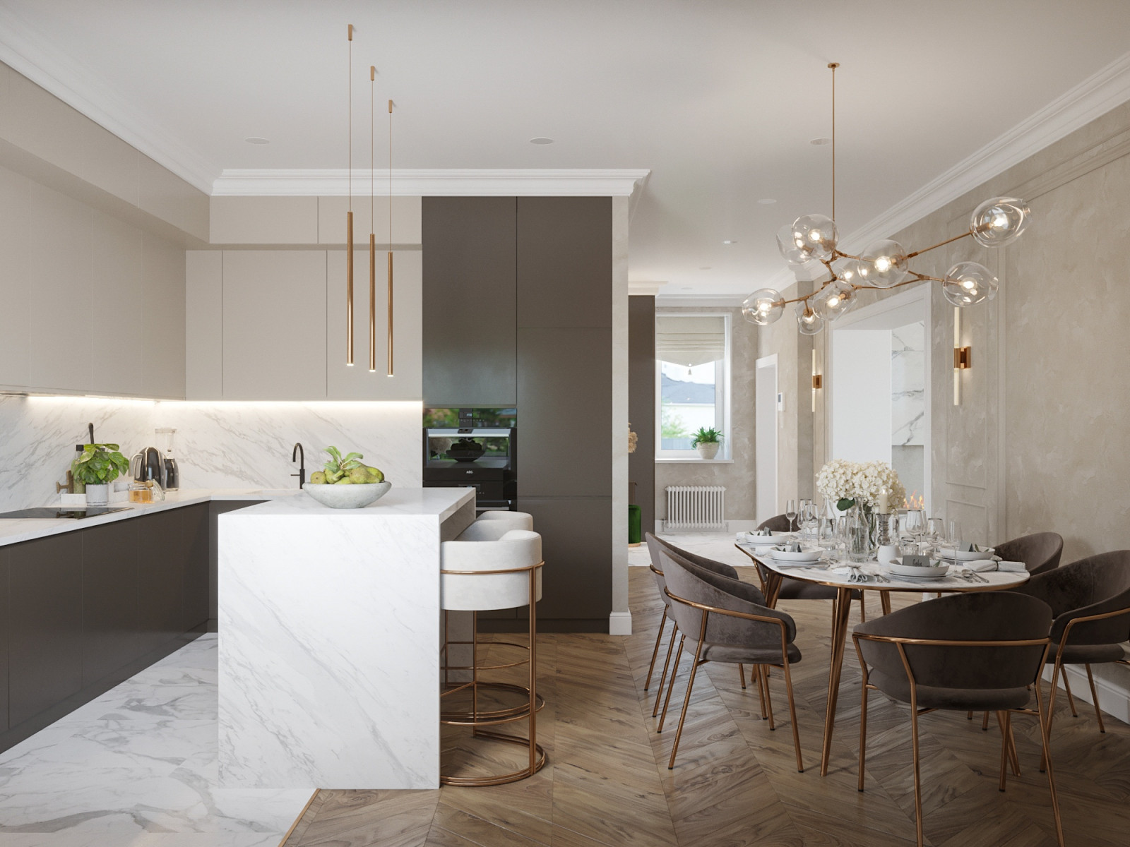 Дизайн загородного дома (1 этаж)