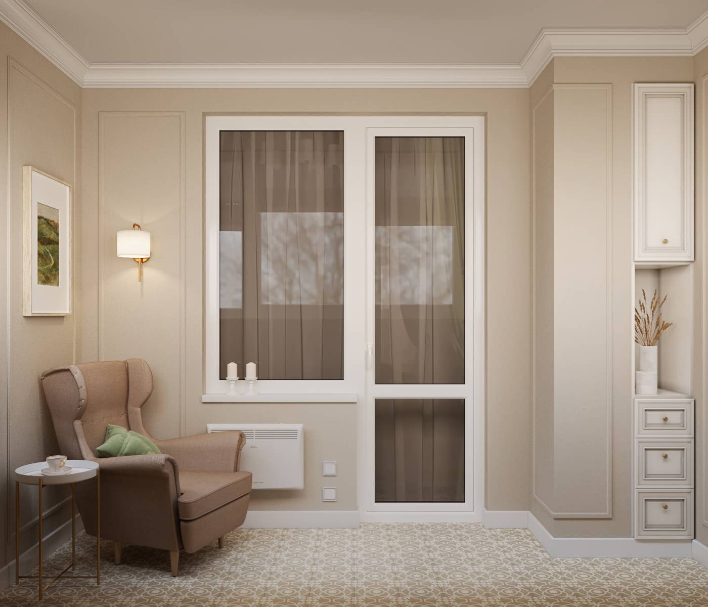 Квартира с камином. ЖК ""Лесная поляна"