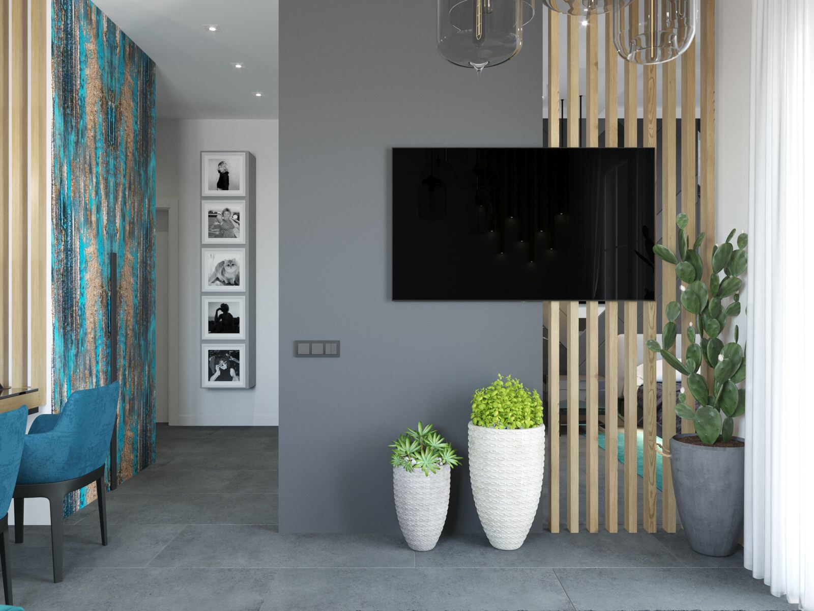 современная квартира "Белый квадрат"