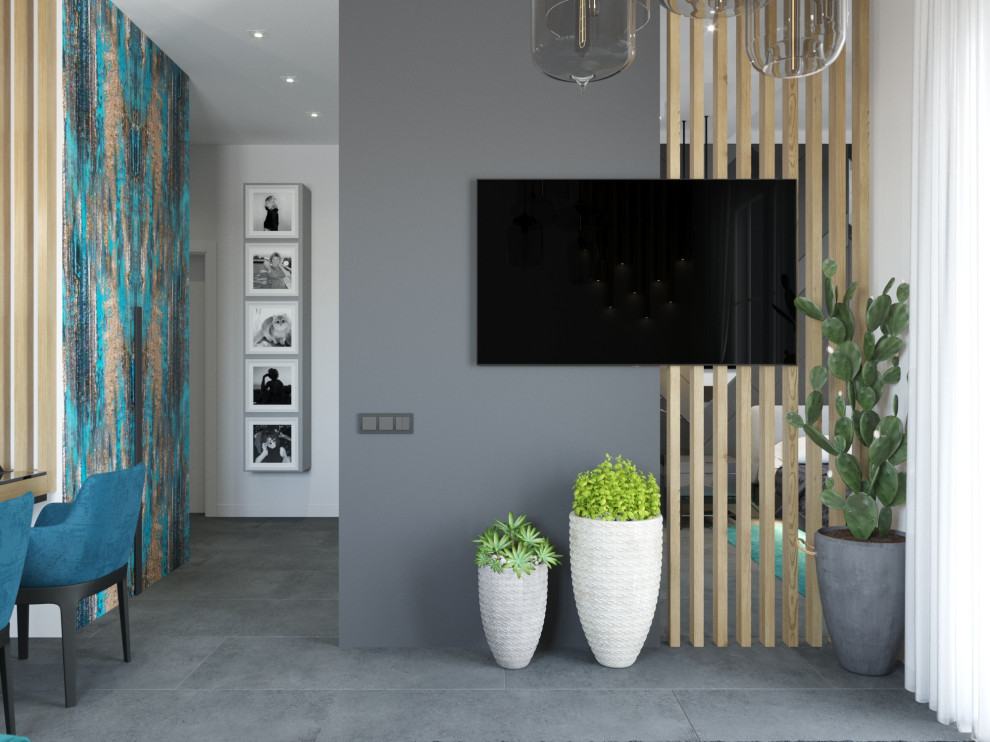 современная квартира "Белый квадрат"