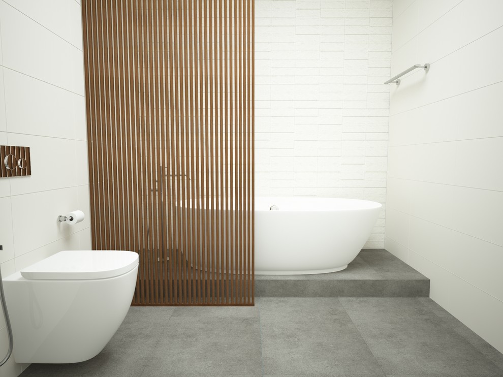 Обложка проекта: Ванная "Grey waves"