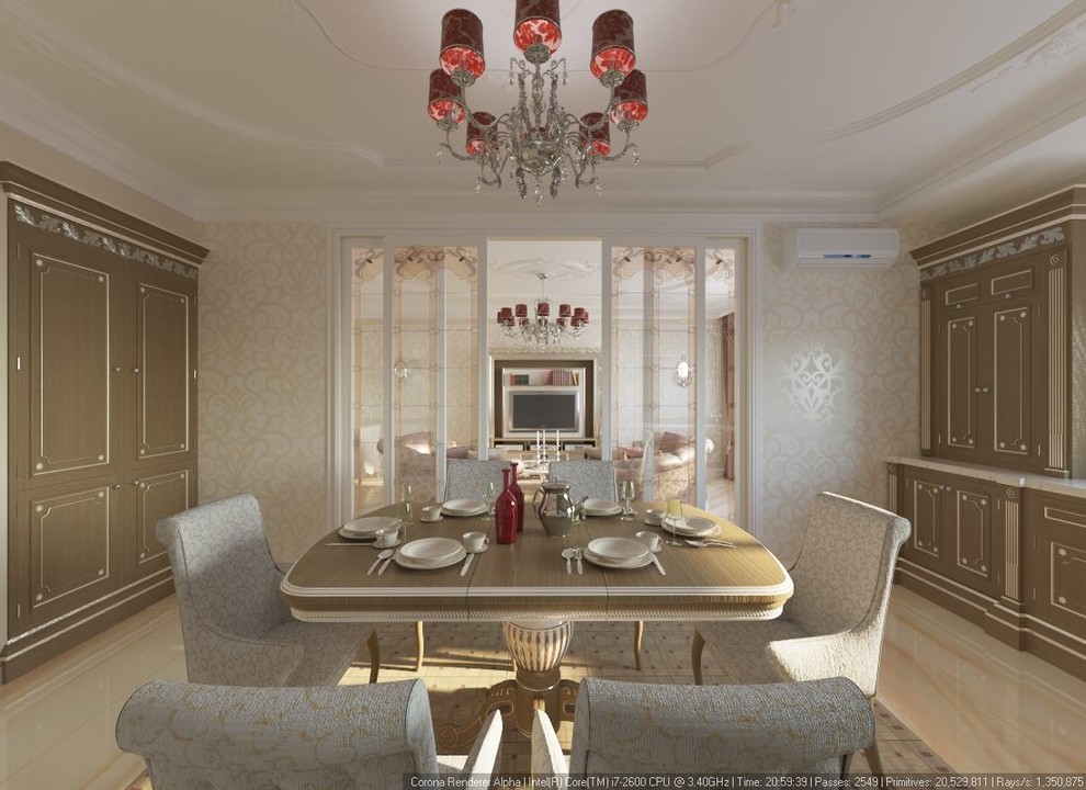 Проект пентхауса в классическом стиле в Москве