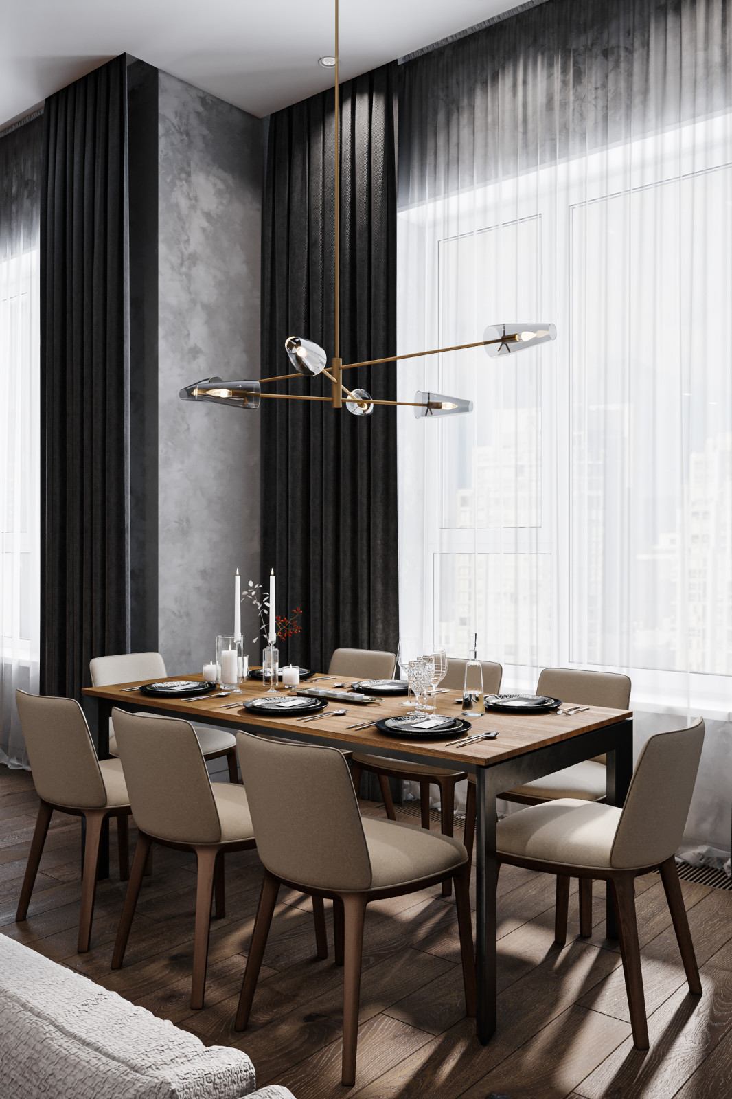 Квартира 132 кв.м. в современном стиле в ЖК "Ботанический сад LIFE".