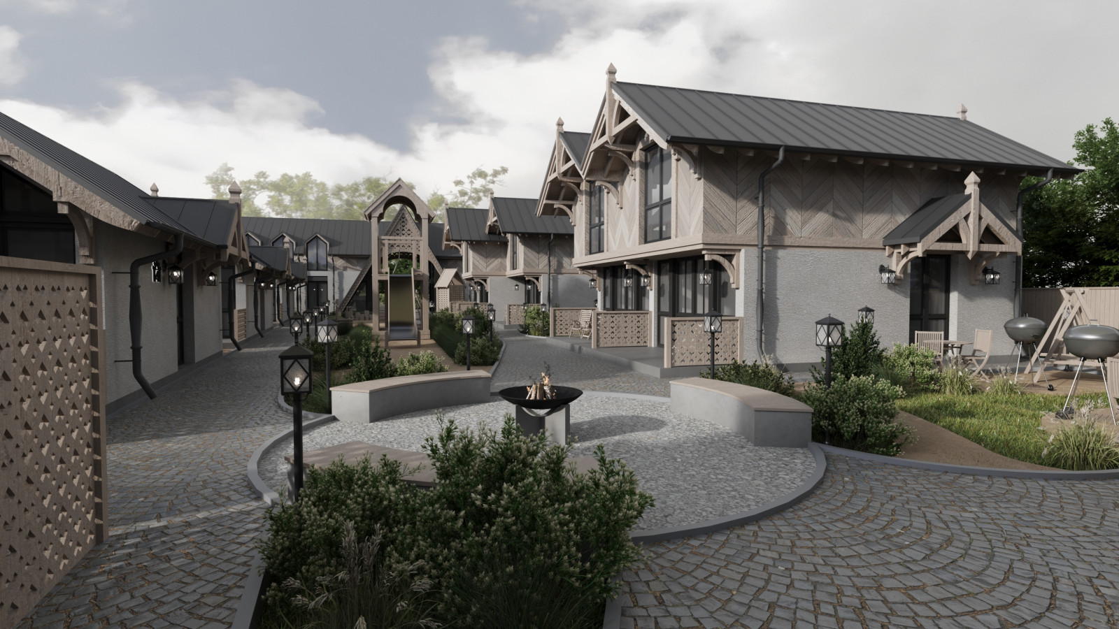 Комплексный проект Глэмпинга на 19 сотках (архитектура+ландшафт)