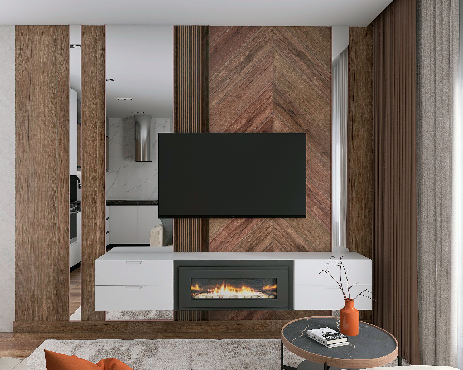 Кухня-гостиная 21 м2 в ЖК «Европейский»