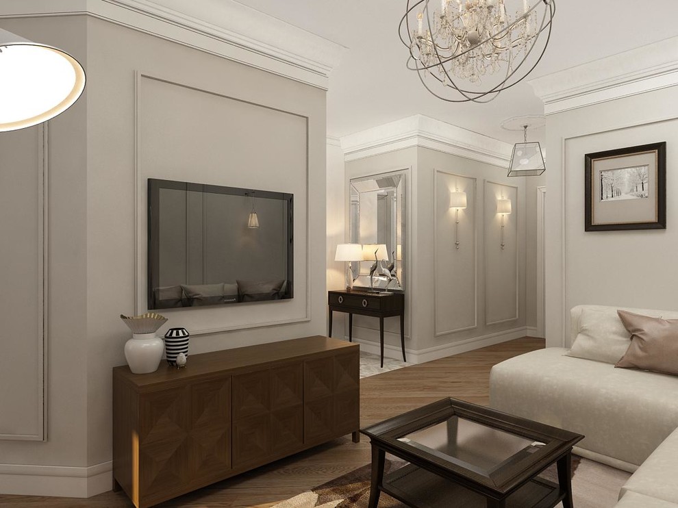 Квартира с белой спальней