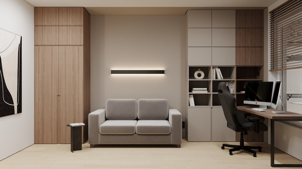 Двухкомнатная квартира в природных оттенках